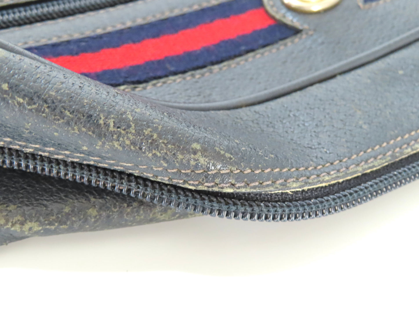 GUCCI Sherry Line GG Supreme Shoulder Bag 56.02.088 Navy Shoulder Bag