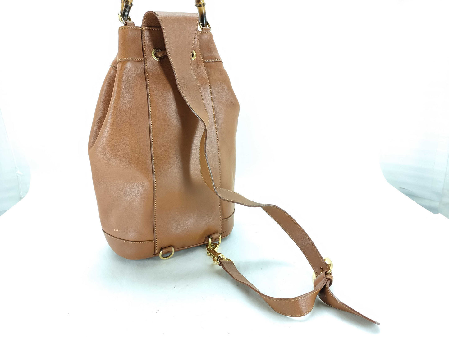 GUCCI Bamboo Leather Body Bag 003-2113-0036 Brown Shoulder Bag