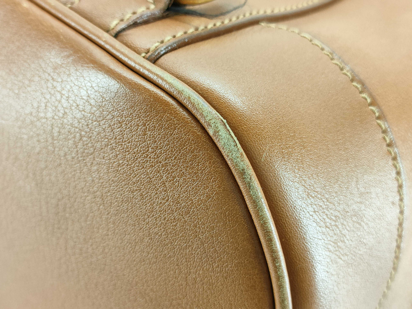 GUCCI Bamboo Leather Body Bag 003-2113-0036 Brown Shoulder Bag