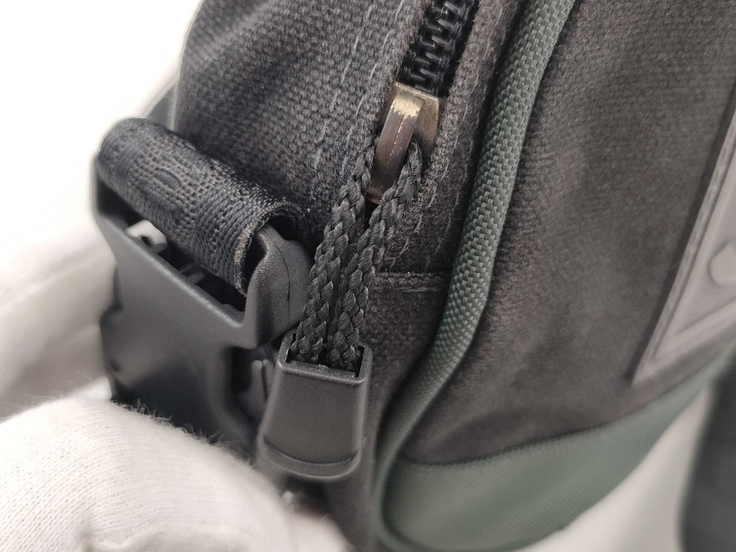 CHANEL Sport Line Canvas Shoulder Bag 8557503 Black x Green Shoulder Bag