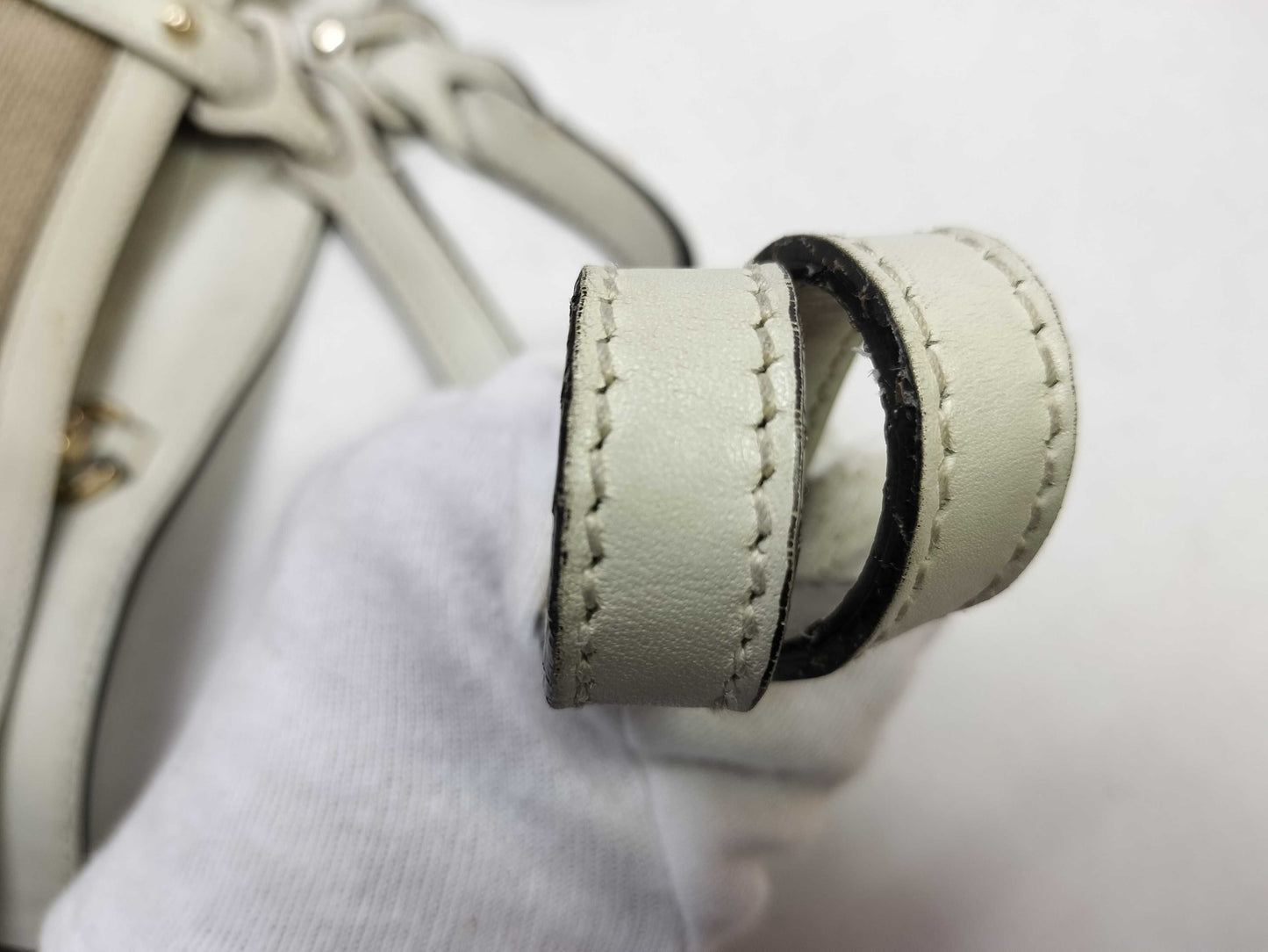GUCCI Canvas Handbag 247209 525040 Ivory Tote Bag