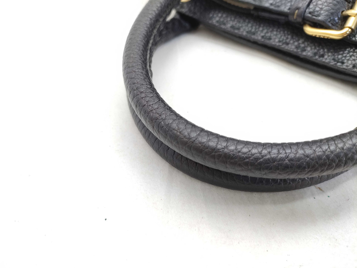 FENDI Selleria Villa Borghese Leather Handbag 2390-8BN155-YGB-088 Black Handbag
