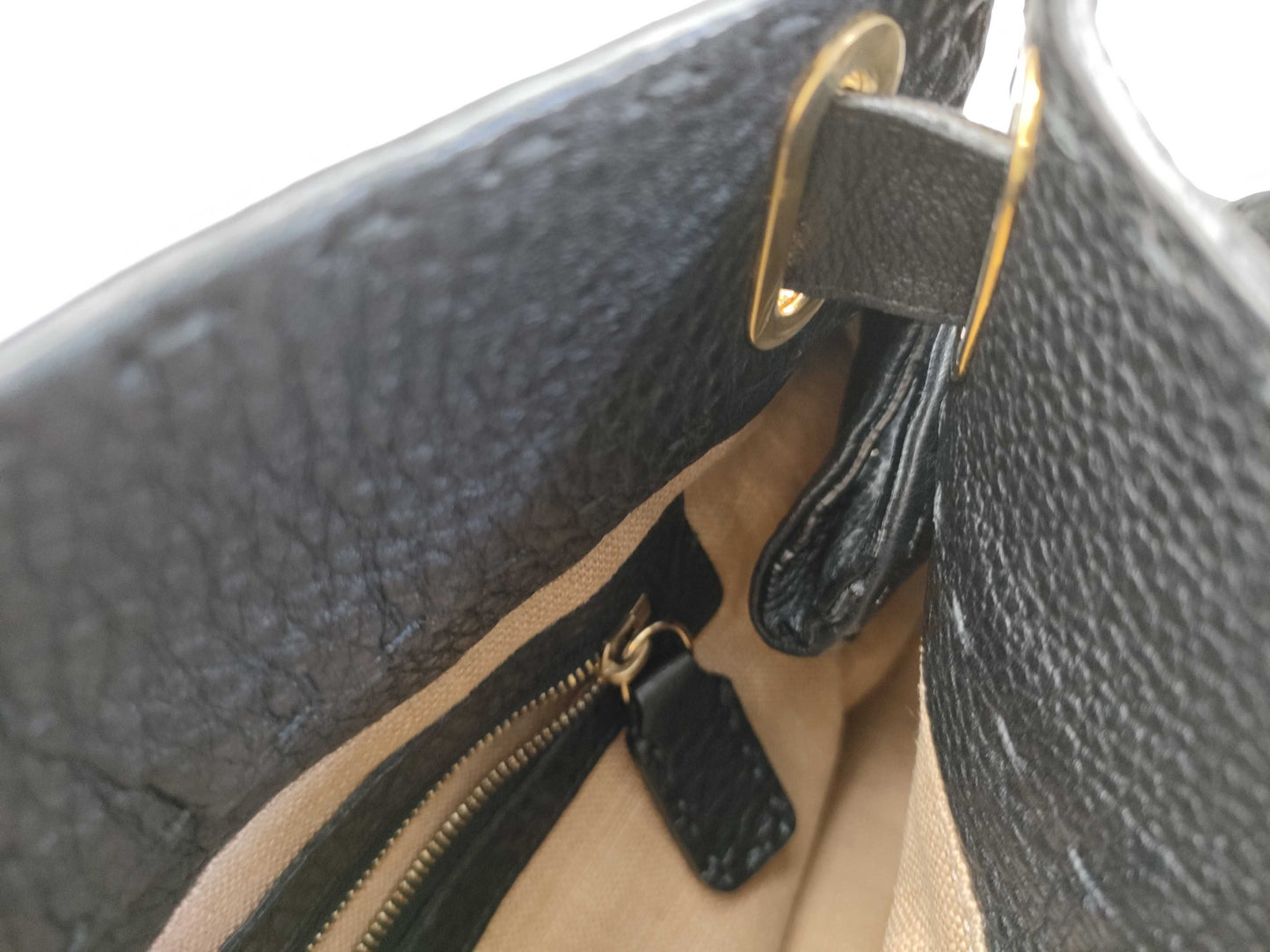 FENDI Selleria Villa Borghese Leather Handbag 2390-8BN155-YGB-088 Black Handbag