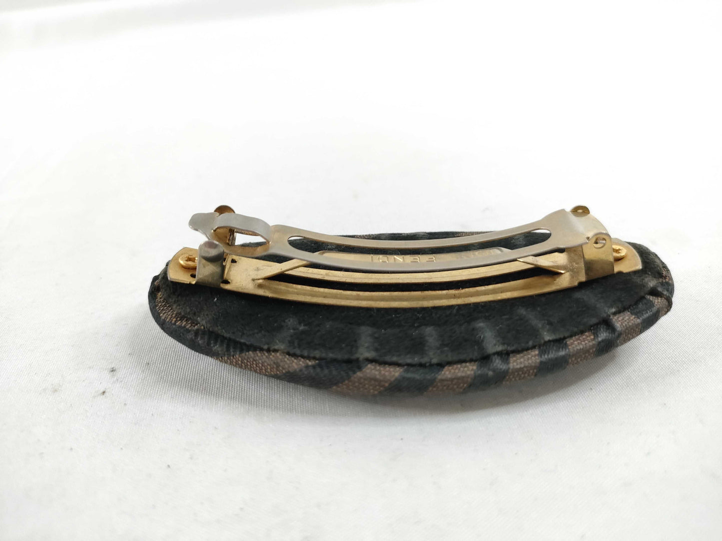 FENDI Pecan Canvas x GP Barrette, Brown x Black, Other Accessories