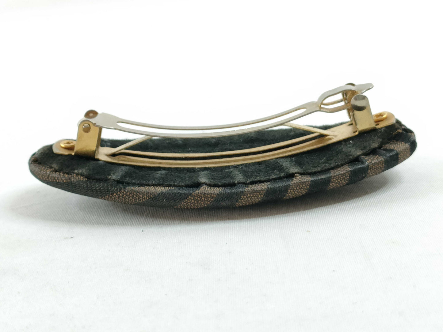 FENDI Pecan Canvas x GP Barrette, Brown x Black, Other Accessories