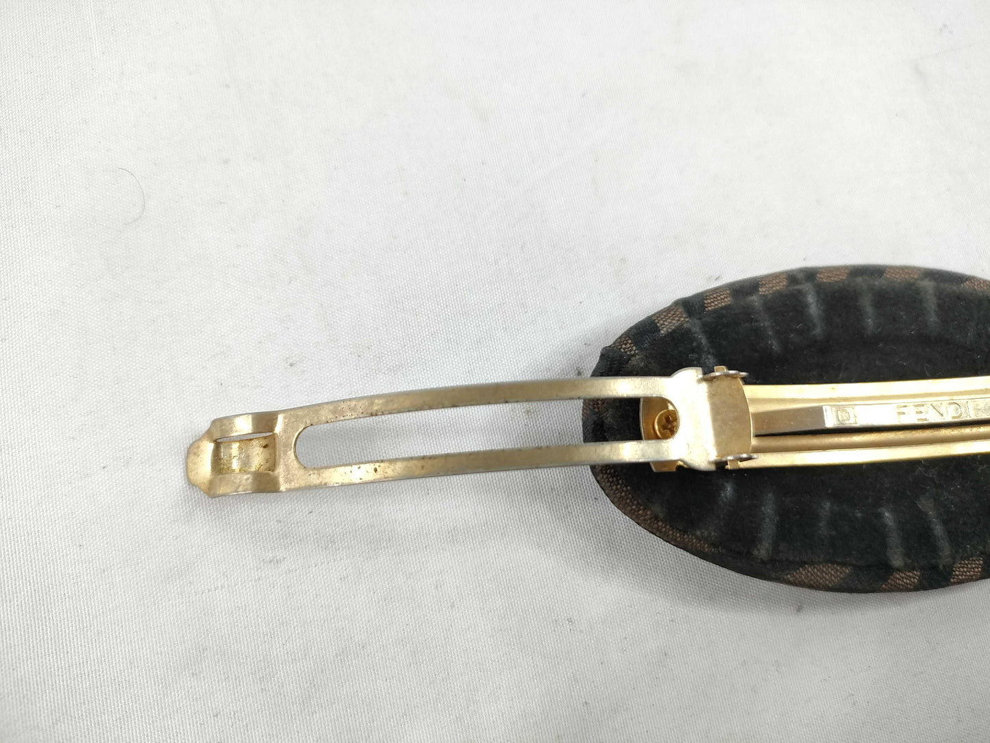 FENDI Pecan Canvas x GP Barrette, Brown x Black, Other Accessories