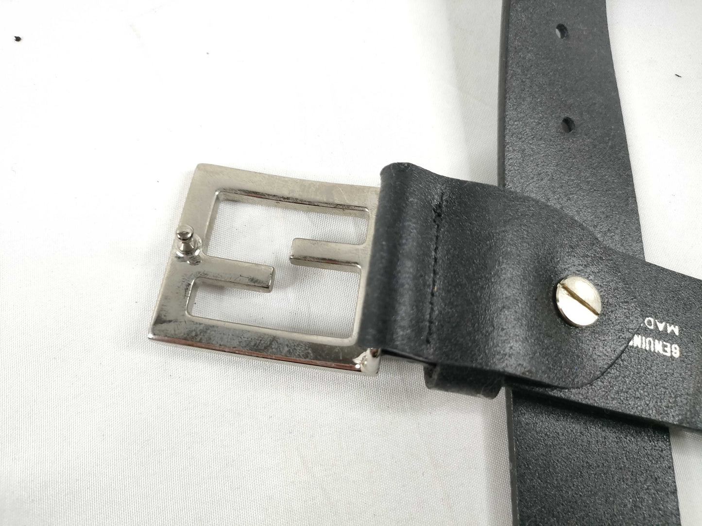 FENDI Leather Belt Black Belt