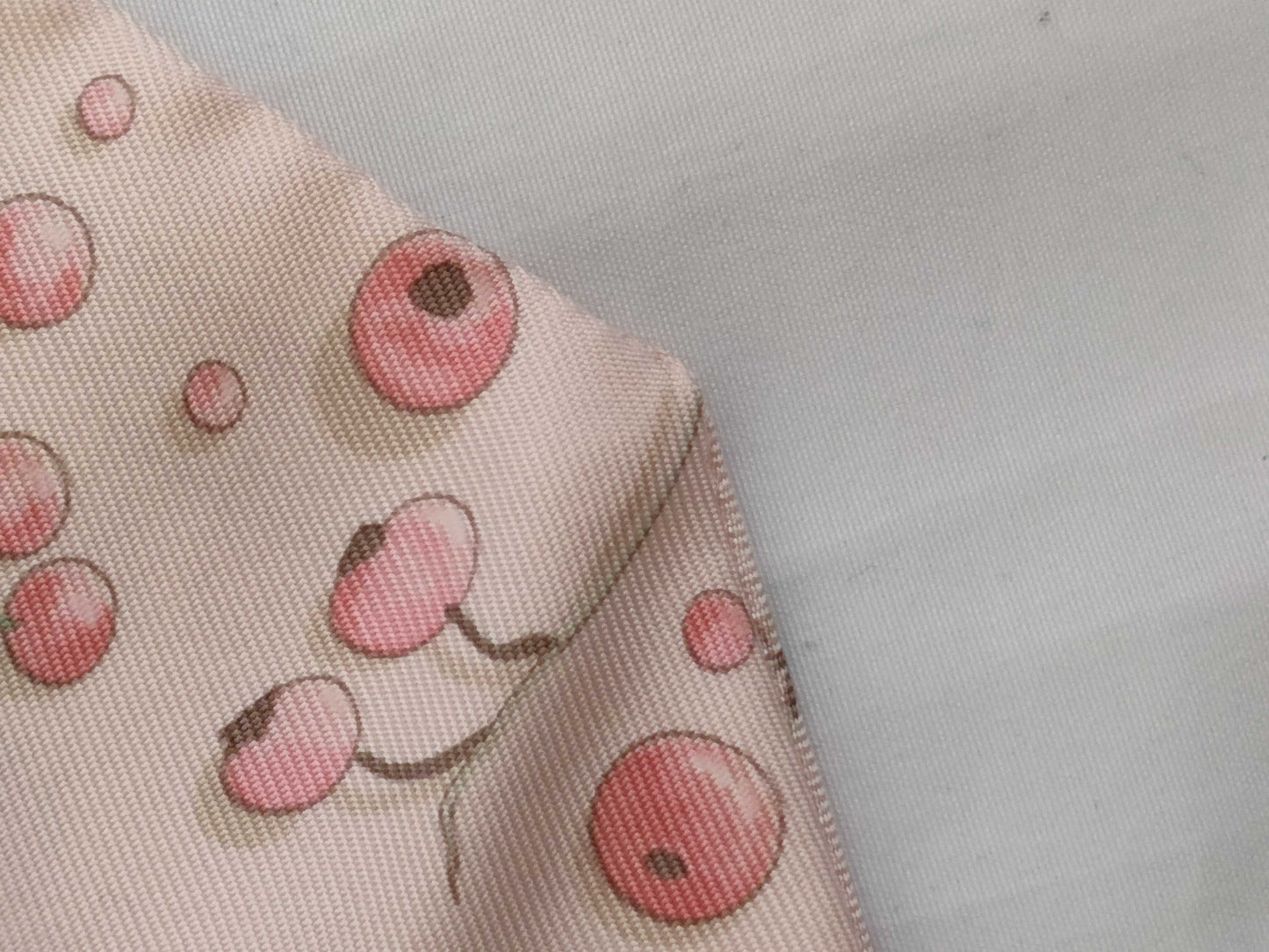 HERMES Twilly Hermes Twilly Fruit Motif Silk Scarf Pink Other Accessories