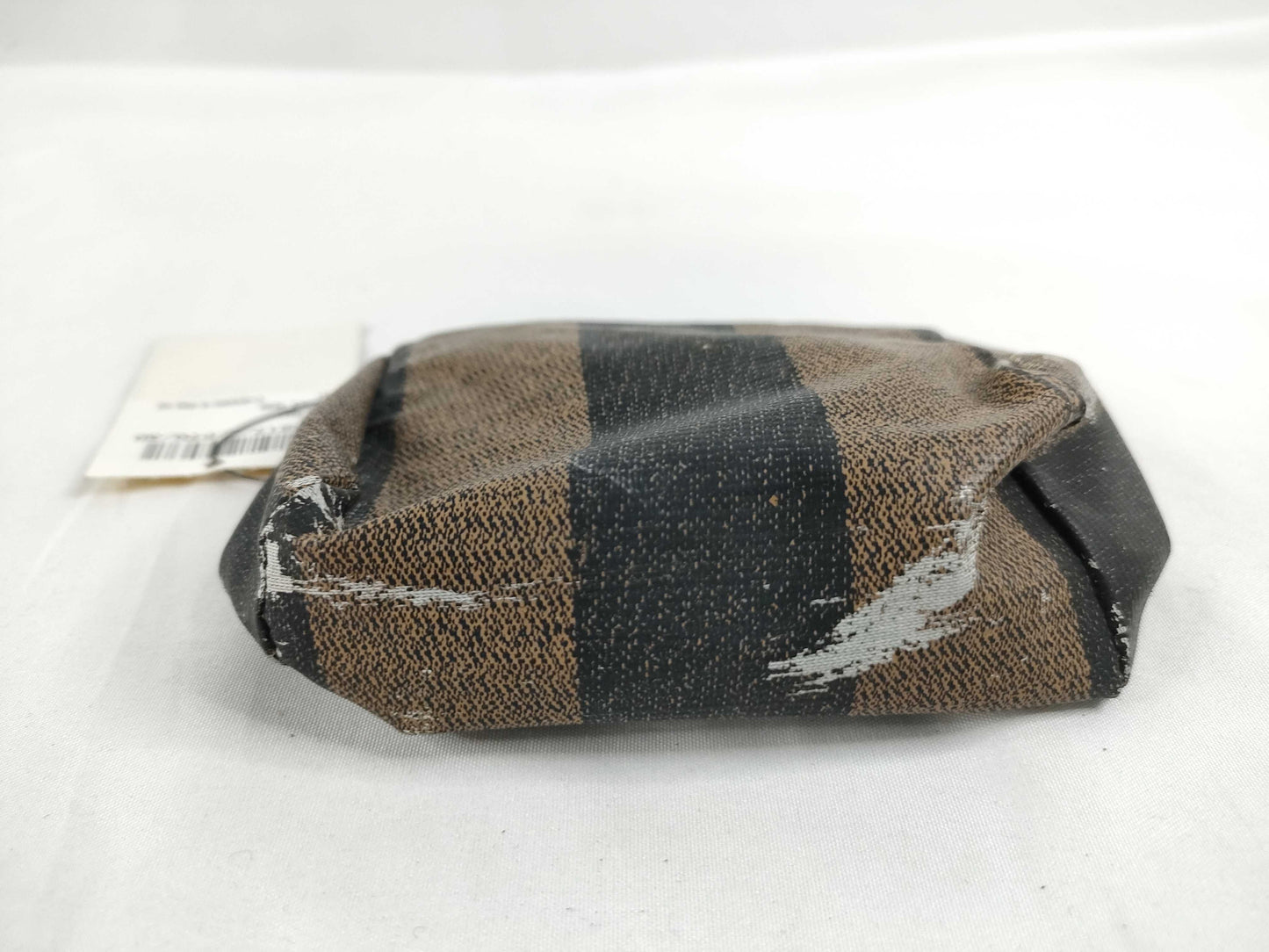 FENDI Pecan Print PVC Pouch 262-122171-068 Khaki x Black Pouch
