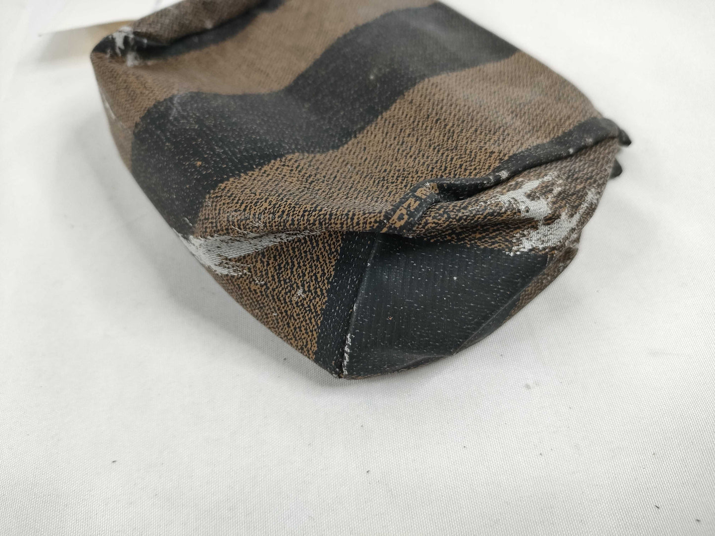 FENDI Pecan Print PVC Pouch 262-122171-068 Khaki x Black Pouch