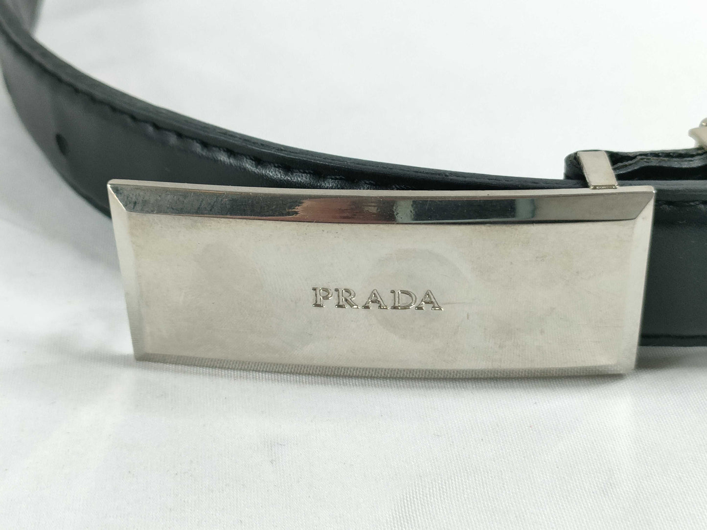 PRADA Prada Leather Belt Black Belt