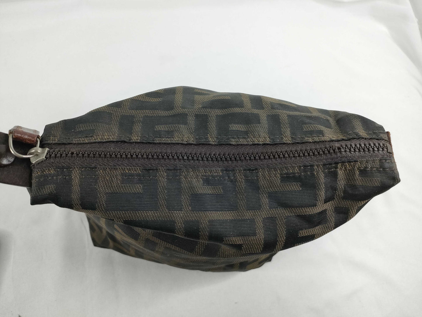 FENDI Zucca pattern nylon canvas pouch 2119 26540 009 Khaki x Black Pouch