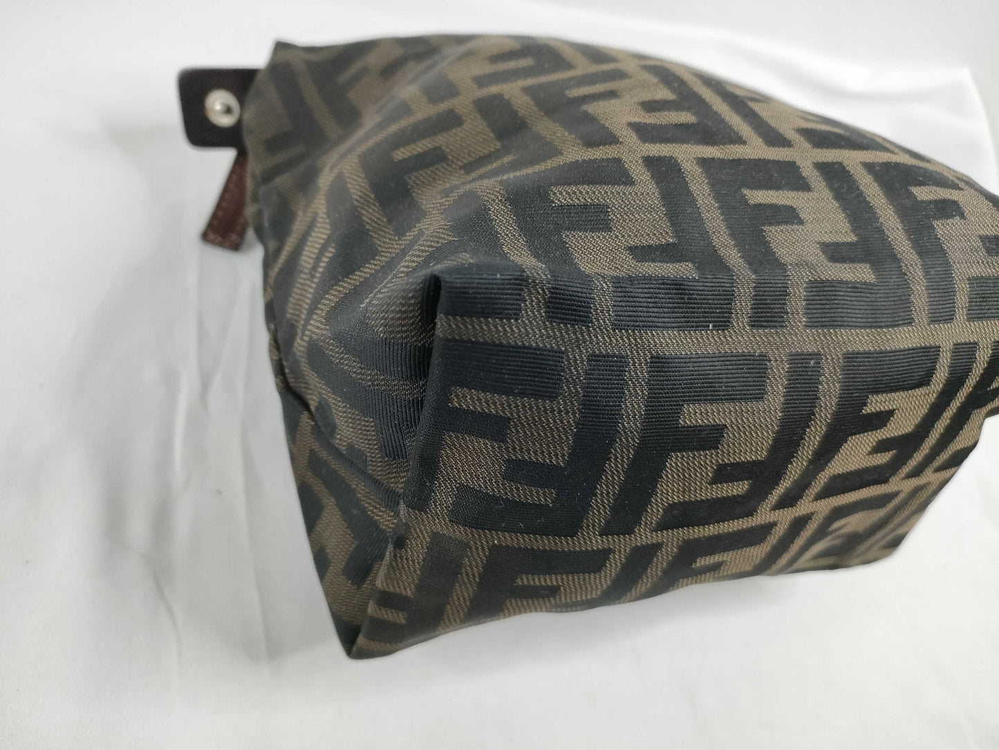 FENDI Zucca pattern nylon canvas pouch 2119 26540 009 Khaki x Black Pouch