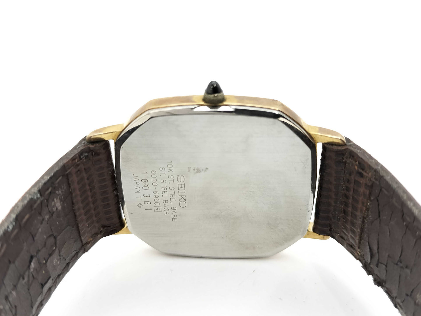 SEIKO Dolce 6020-5950 180361 Quartz Black Dial Women's Watch Not Working/No Operational Guarantee