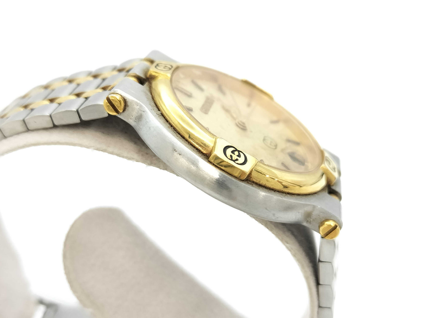 GUCCI 9000M 0043687 Quartz Gold Dial Women's Watch