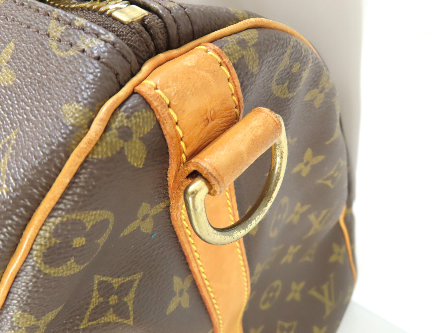 LOUIS VUITTON LV Monogram Keepall Bandouliere 50 M41416 VI1914 Boston Bag