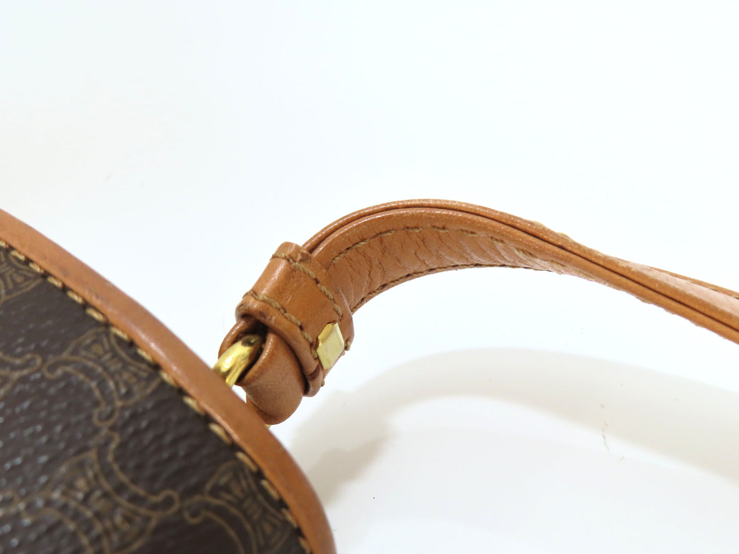 CELINE Macadam PVC and Leather Shoulder Bag M08 Brown