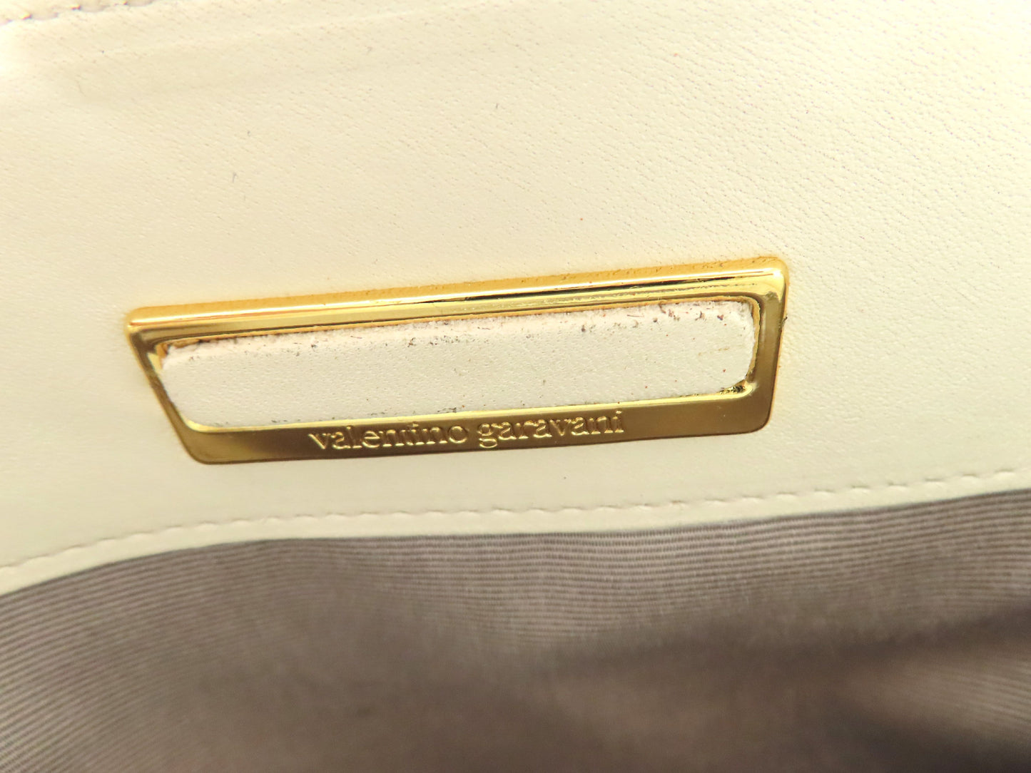 VALENTINO Valentino Garavani Leather Shoulder Bag White Bag
