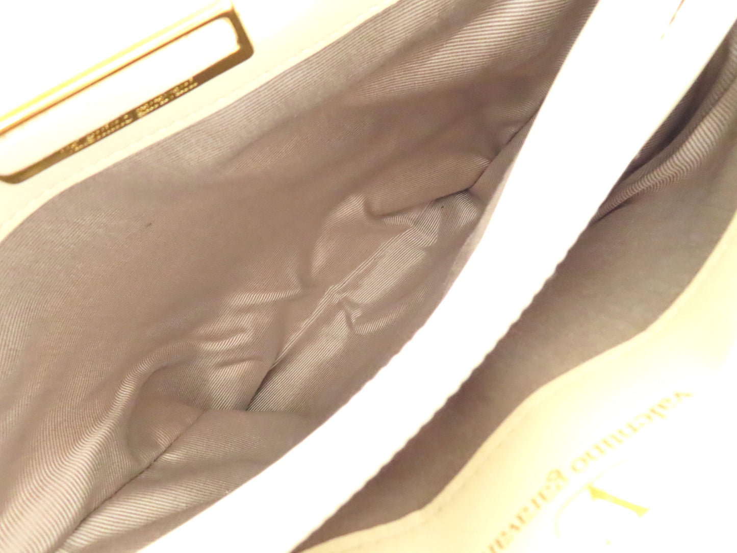 VALENTINO Valentino Garavani Leather Shoulder Bag White Bag