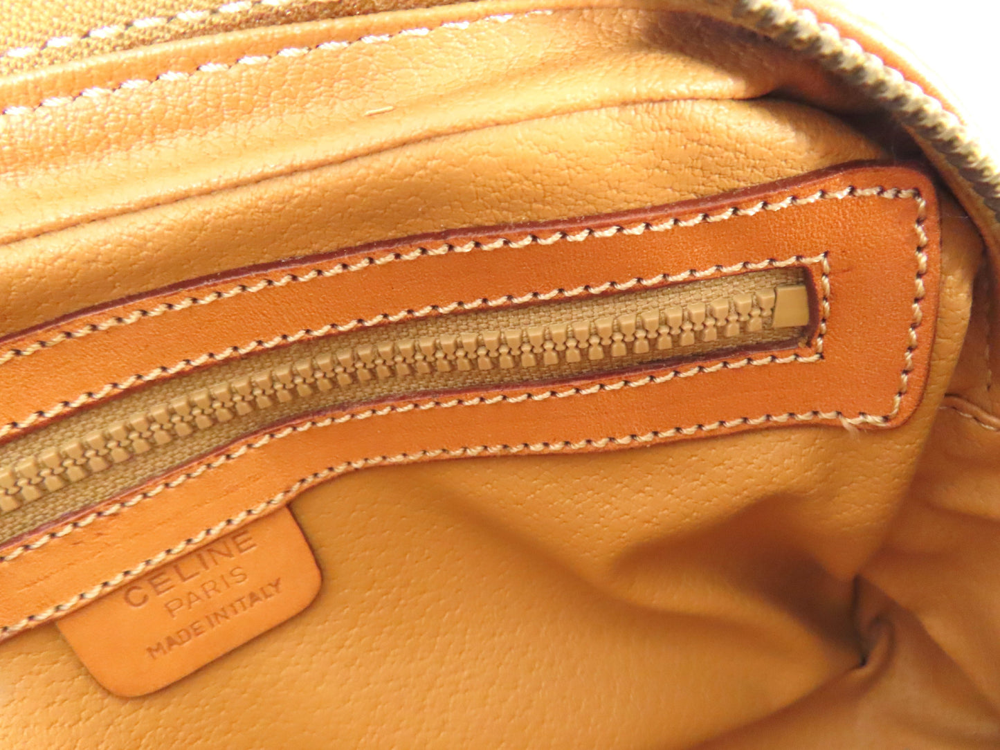 CELINE Macadam PVC and Leather Shoulder Bag M93 Brown