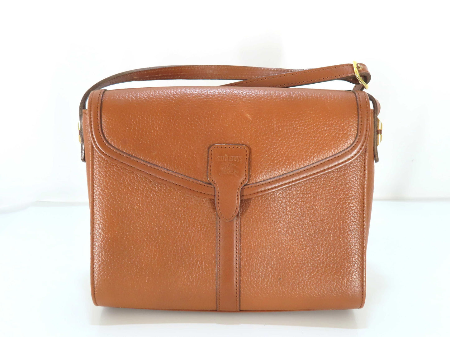 Burberrys Leather Shoulder Bag Brown Shoulder Bag