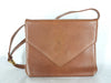 Yves Saint Laurent YSL Logo Leather Shoulder Bag Light Brown