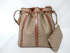 CELINE Macadam PVC and Leather Shoulder Bag M08 Beige and Brown