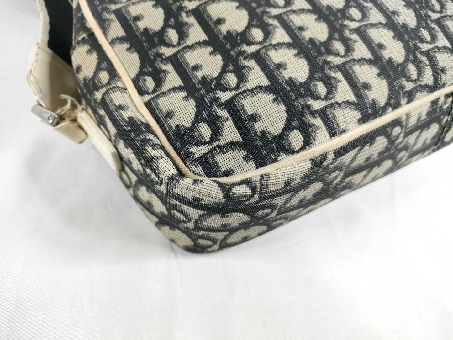 Dior Trotter Christian Dior Trotter PVC Shoulder Bag BOC0093 Navy x Ivory Shoulder Bag