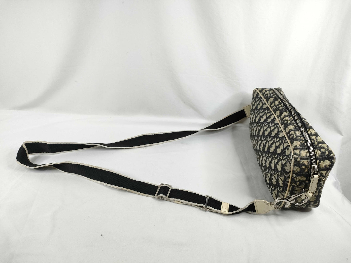 Dior Trotter Christian Dior Trotter PVC Shoulder Bag BOC0093 Navy x Ivory Shoulder Bag