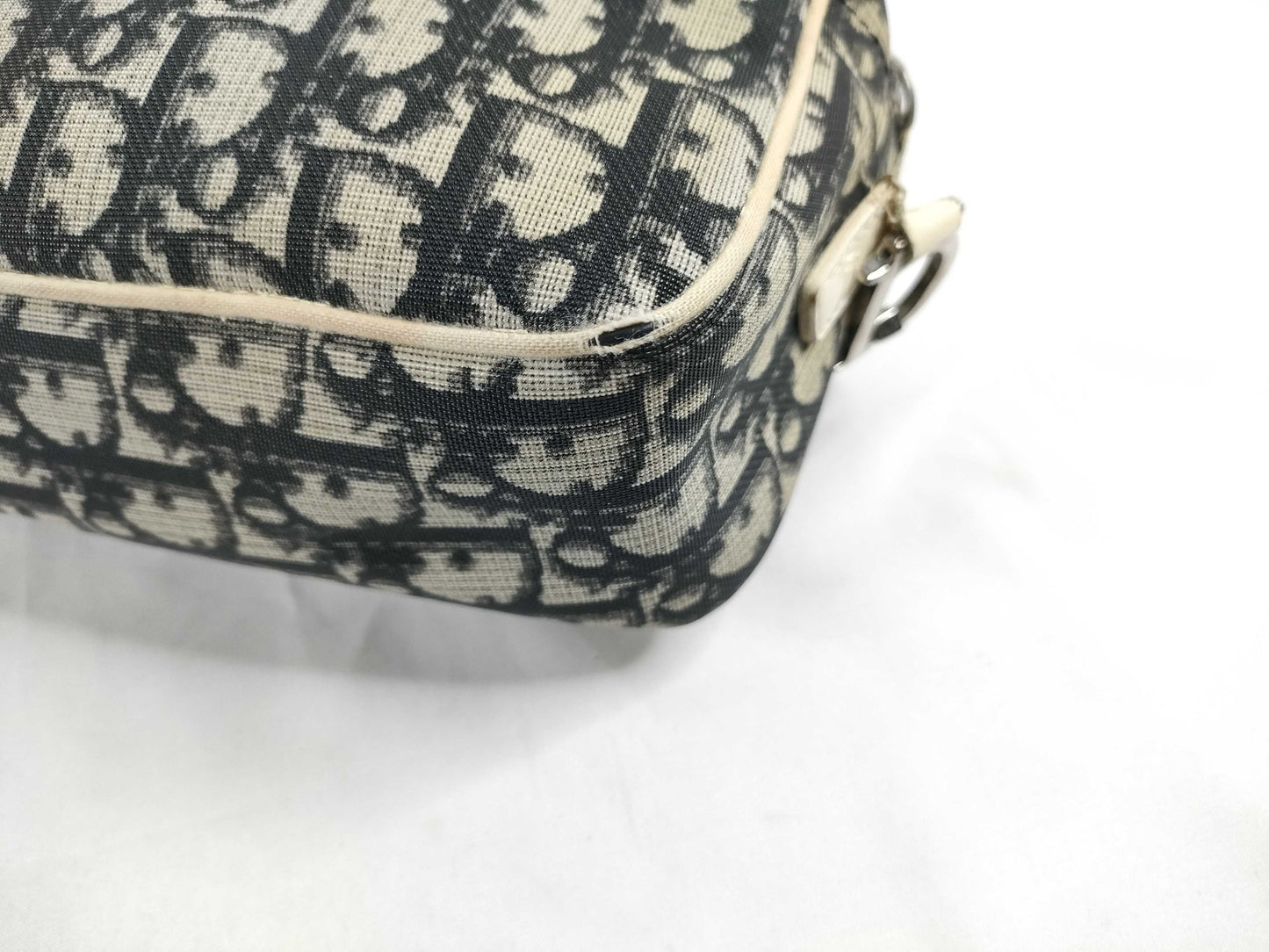 Dior Trotter Christian Dior Trotter PVC Shoulder Bag BOC0093 Navy x Ivory Shoulder Bag