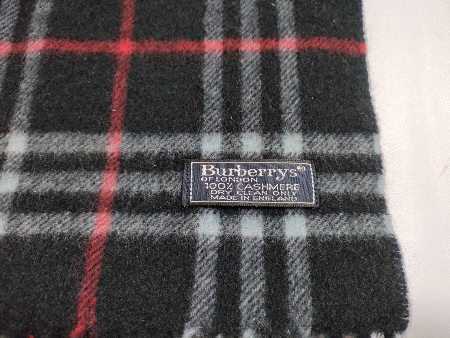 Burberrys Cashmere Scarf Navy