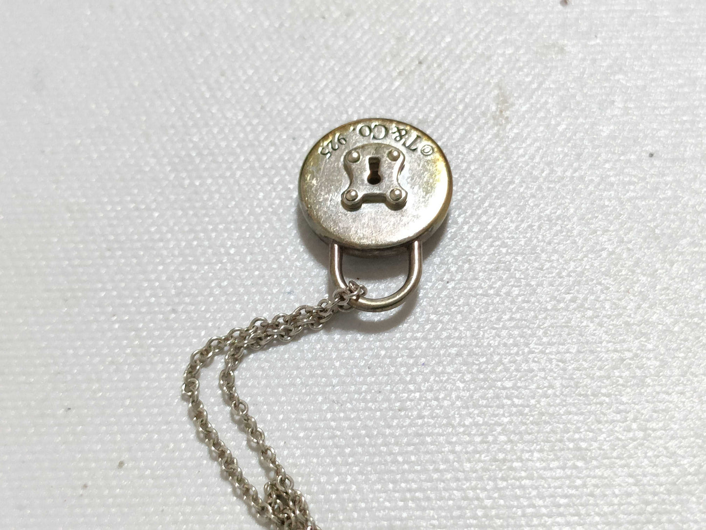 Tiffany & Co. Tiffany Round Lock Necklace SV925 Silver Necklace