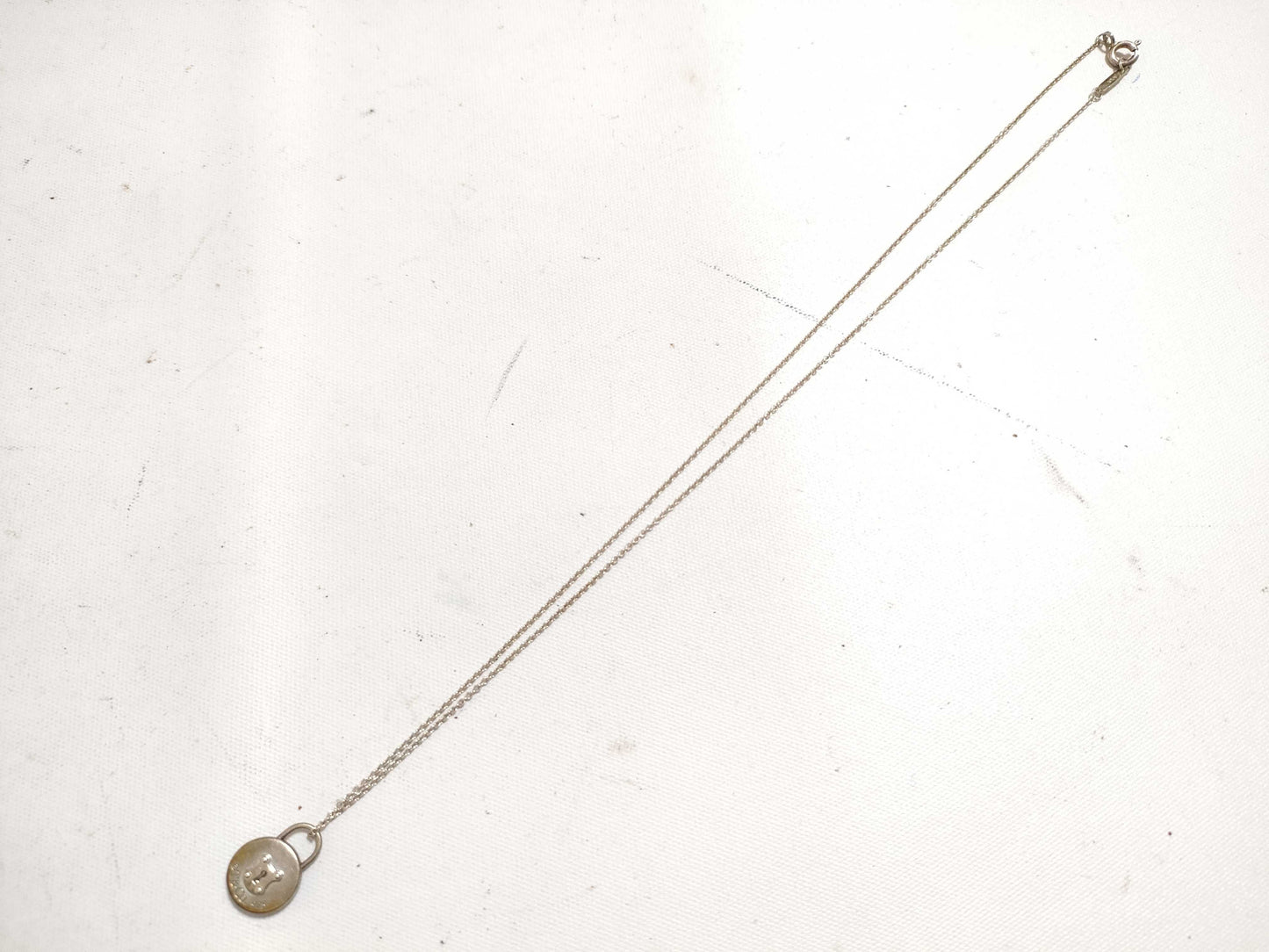 Tiffany & Co. Tiffany Round Lock Necklace SV925 Silver Necklace