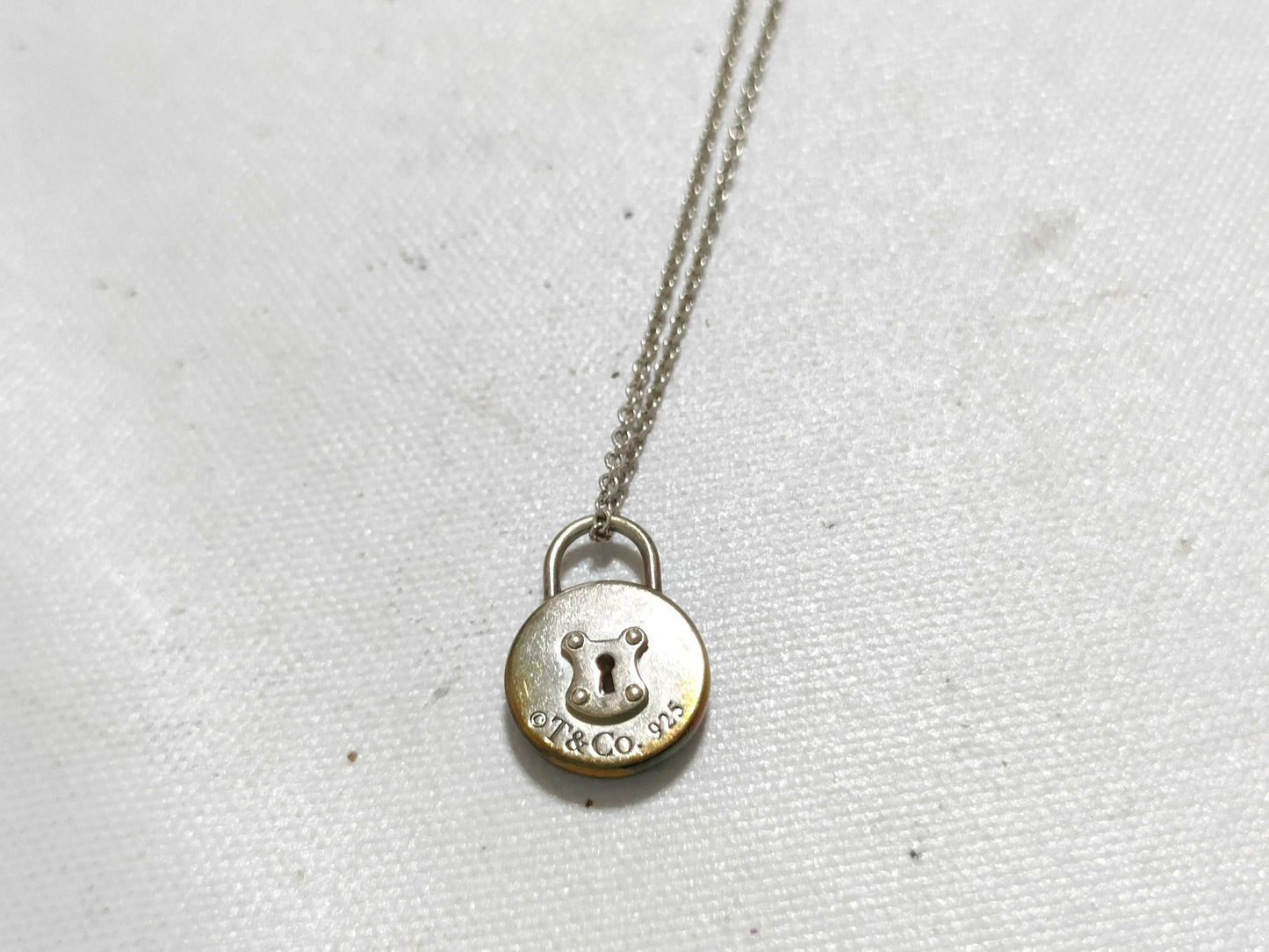 Tiffany & Co. Tiffany Round Lock Necklace SV925 Silver Necklace