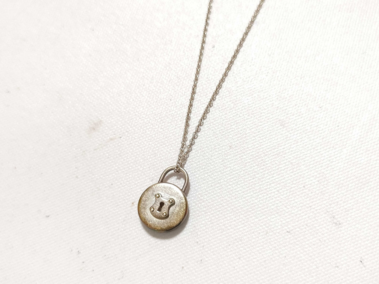 Tiffany & Co. Tiffany Round Lock Necklace SV925 Silver Necklace