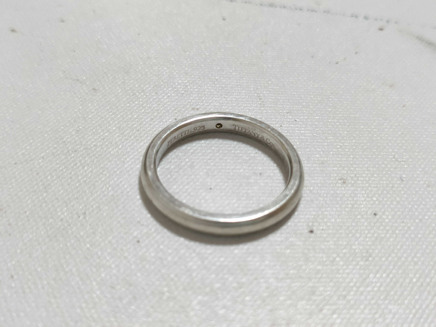 Tiffany & Co. Stacking Band Ring in SV925 with Diamonds and Silver