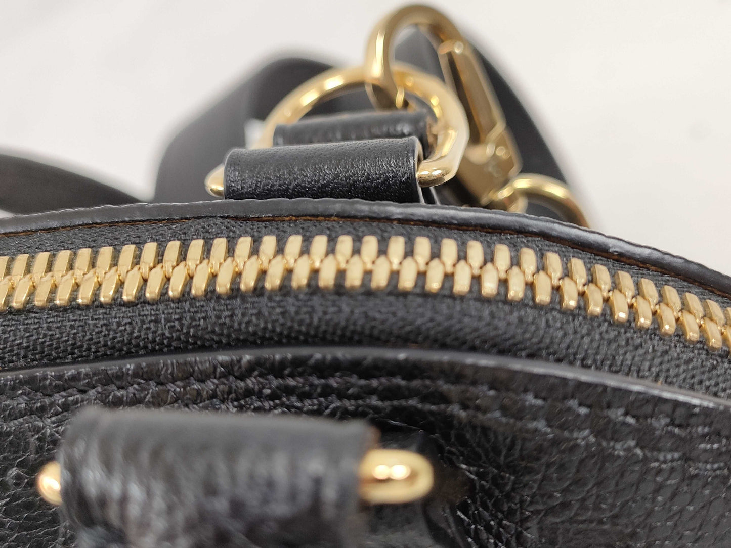 LOUIS VUITTON Monogram Empreinte Neo Alma BB Black Shoulder Handbag M44829 NFC Tag Verified Handbag