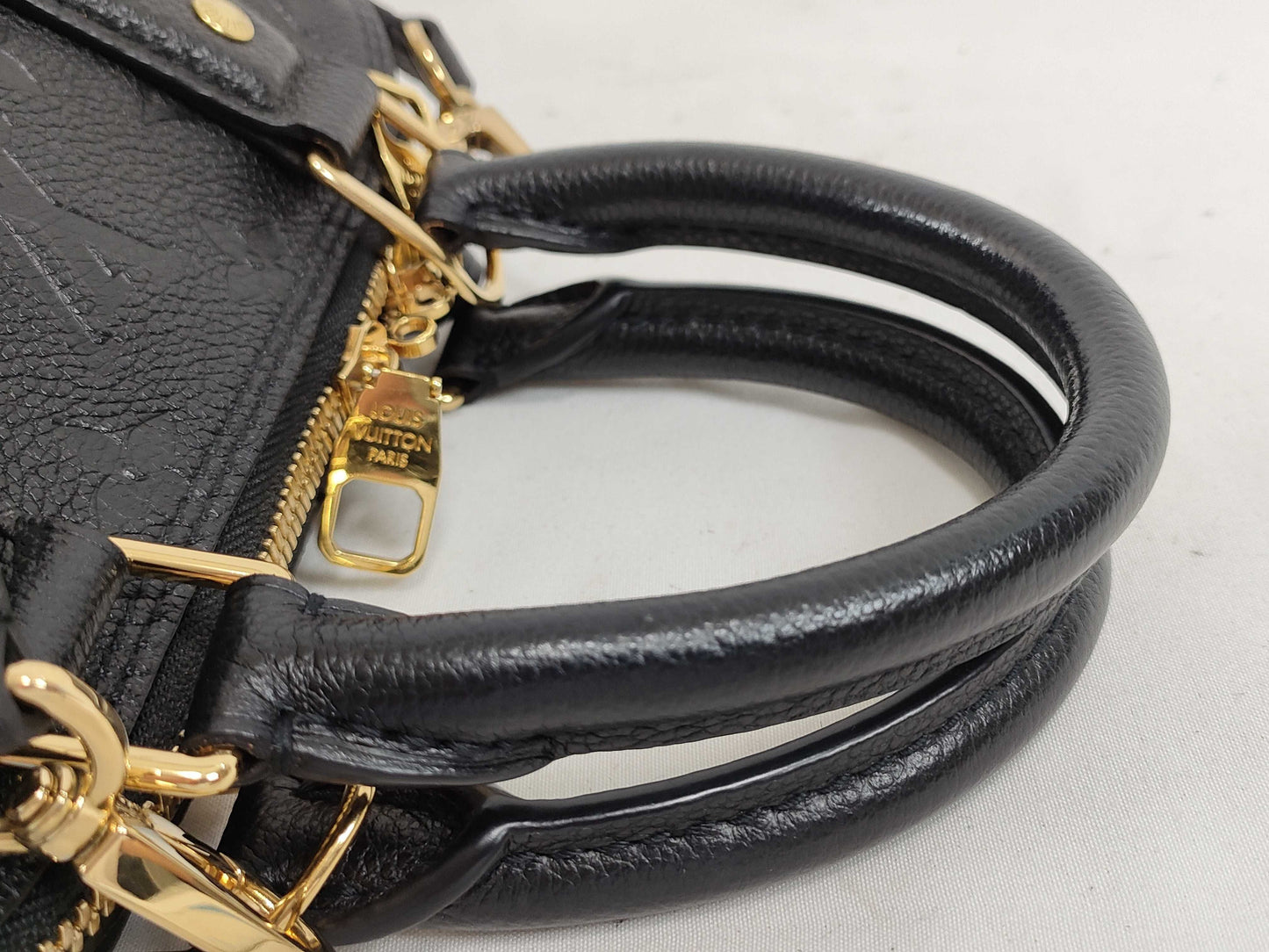 LOUIS VUITTON Monogram Empreinte Neo Alma BB Black Shoulder Handbag M44829 NFC Tag Verified Handbag