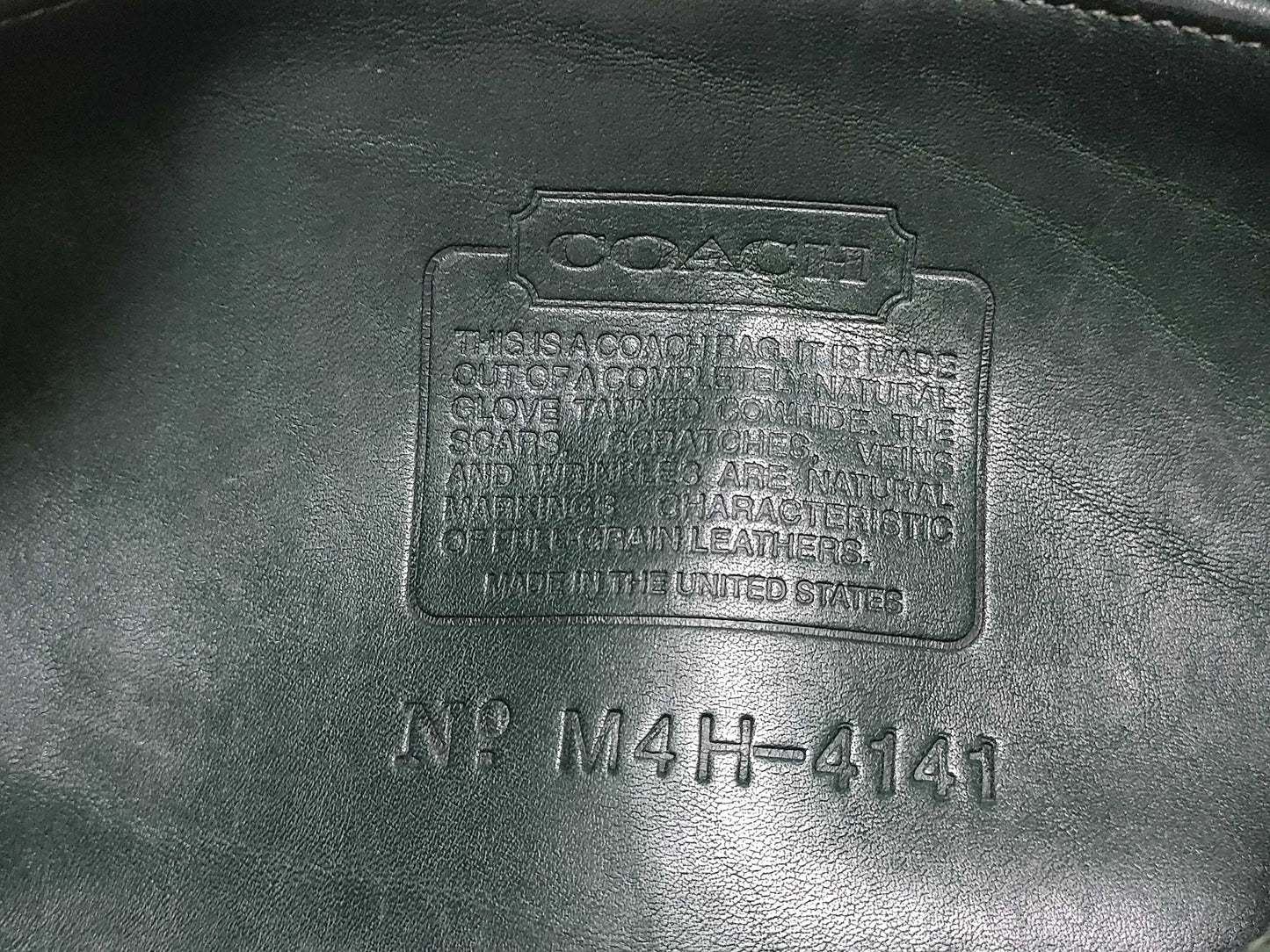 COACH Old Coach Green Shoulder Bag