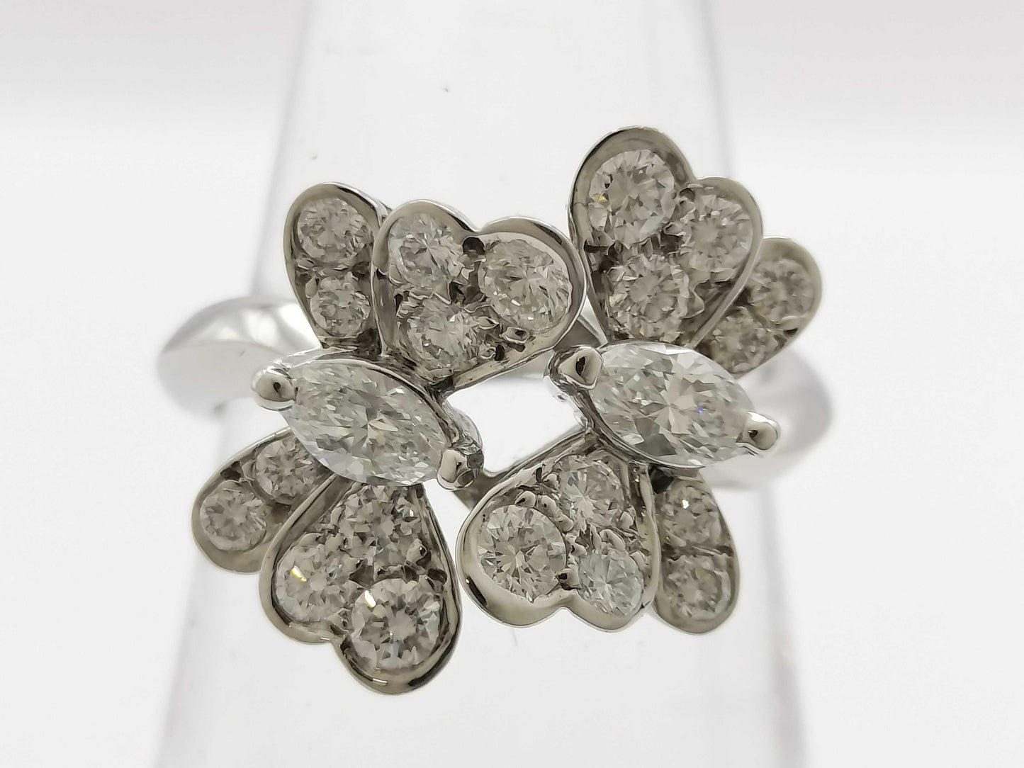 Tiffany & Co. Butterfly Motif Diamond Ring in PT950, 7.2g