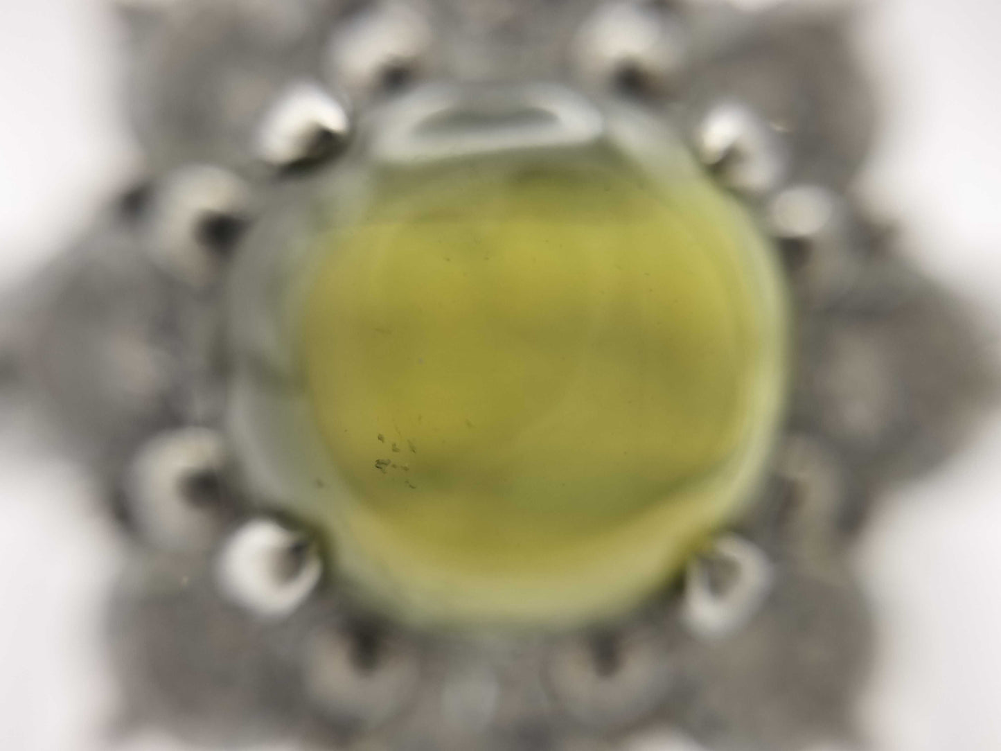 Chrysoberyl Cat's Eye 3.00ct D2.22ct PT900 7.8g Ring