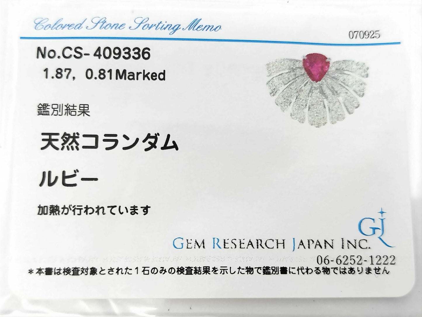 R1.87ct D0.81ct PT900 7.6g Pendant Top