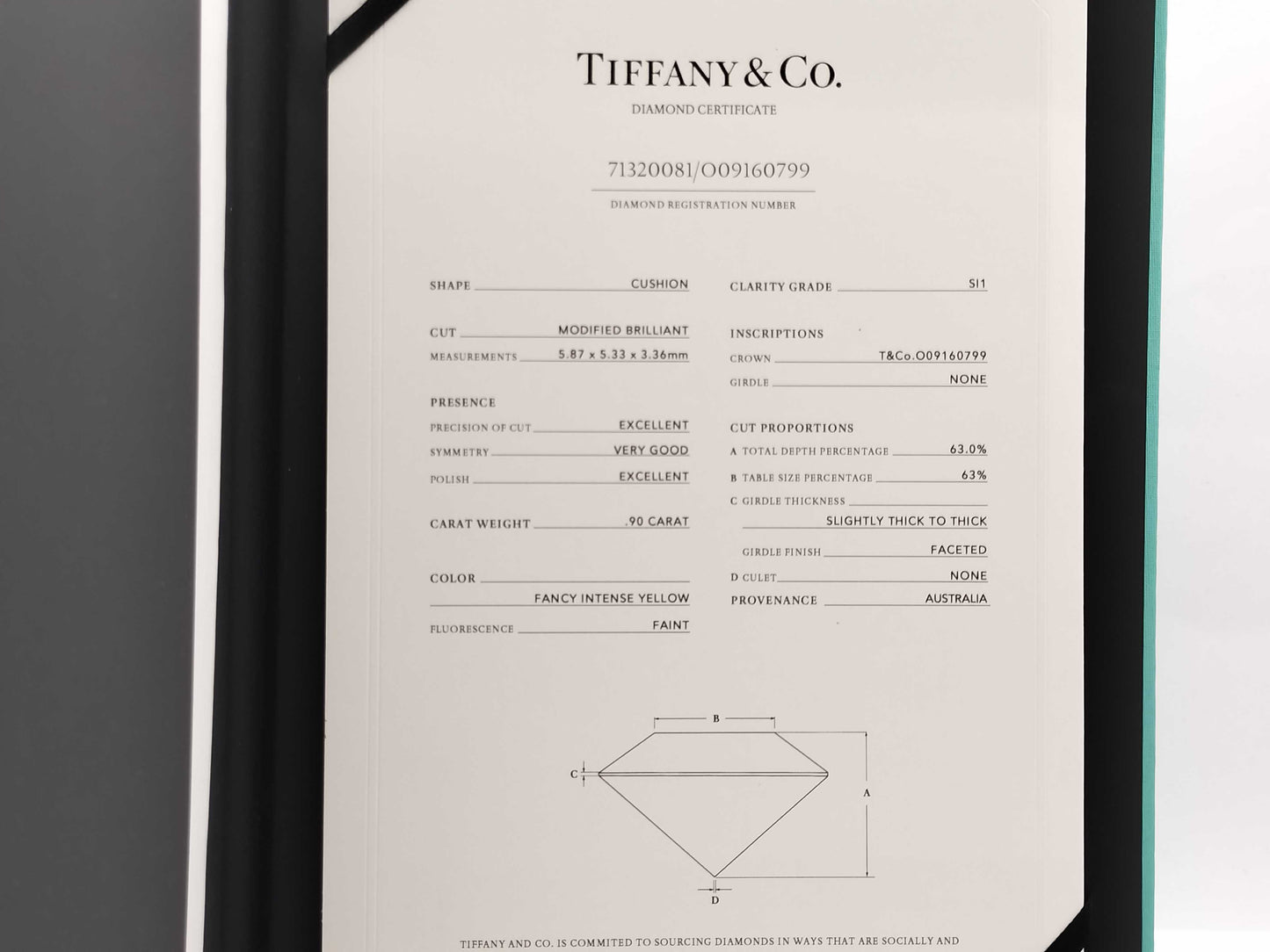 Tiffany & Co. Novo D0.90ct Diamond Ring in PT950/Au750, 2.7g