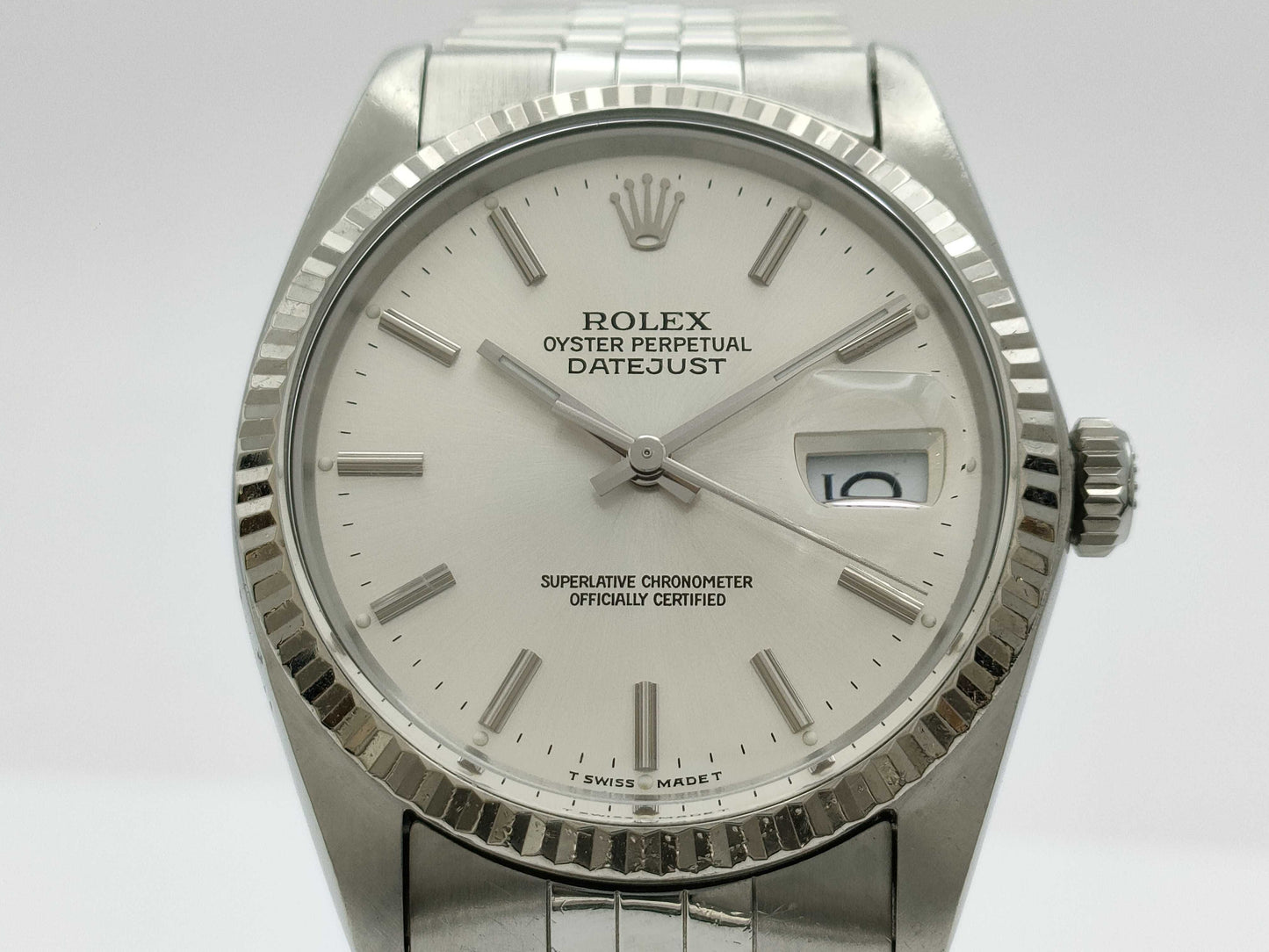 ROLEX 16014 R315835 Silver Dial Boys' Watch