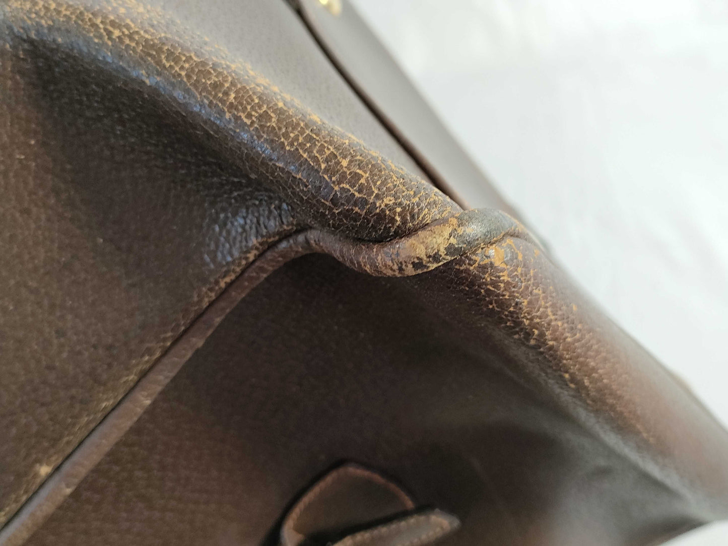 GUCCI GUCCI Leather Boston Bag, Vintage Brown