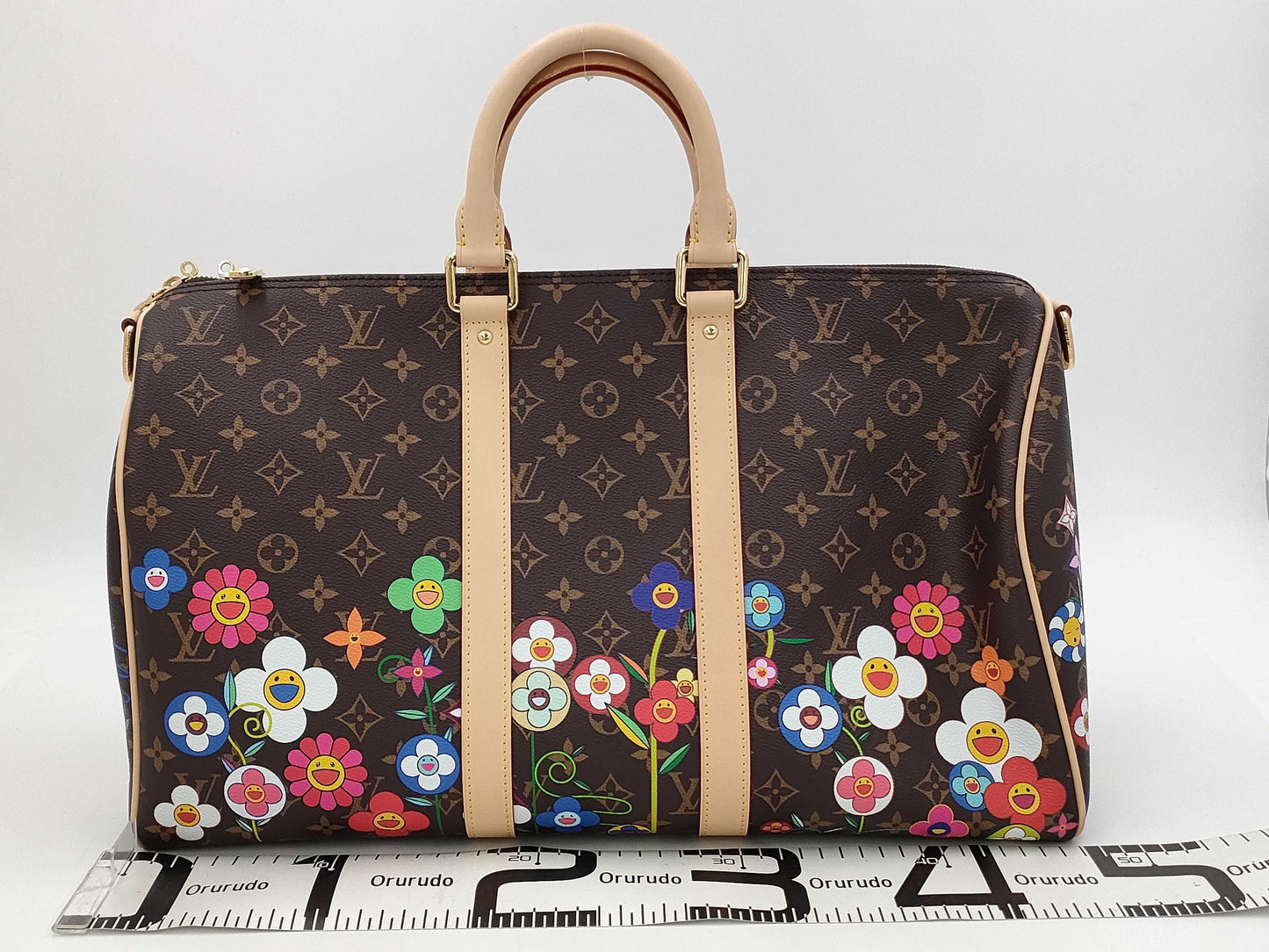 LOUIS VUITTON Louis Vuitton Monogram Keepall Bandouliere 45 Boston Bag by Takashi Murakami