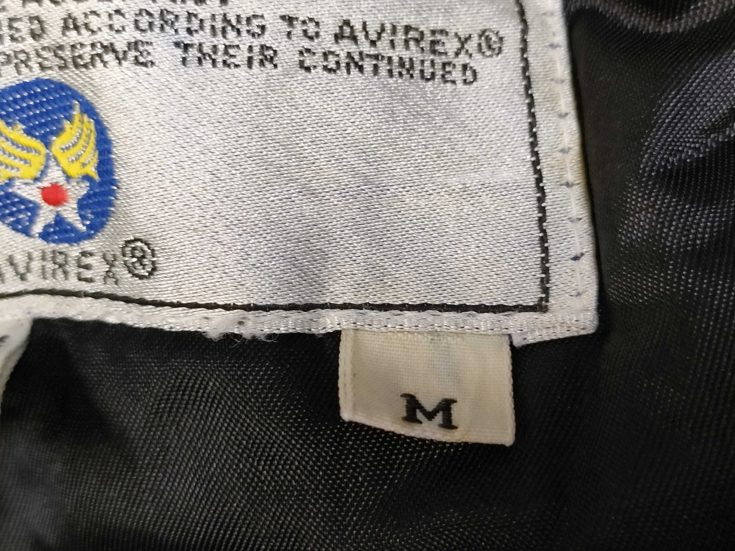 AVIREX Leather Flight Jacket with Genuine Leather Liner