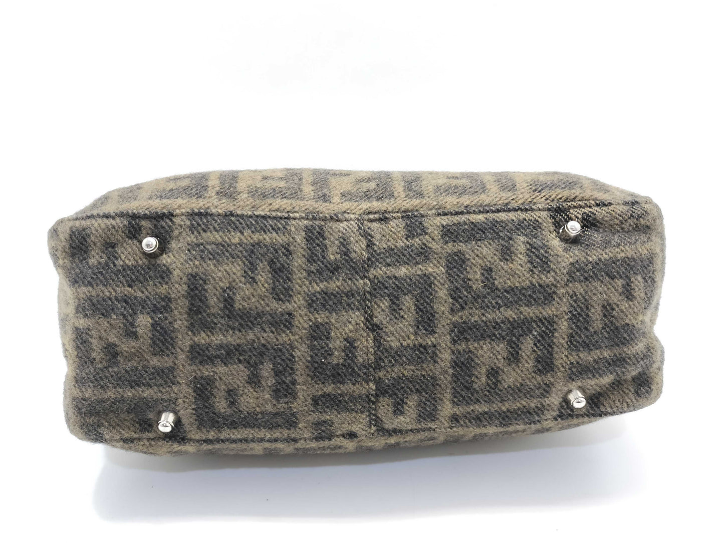 FENDI Zucca pattern Zucca wool handbag with FF hardware