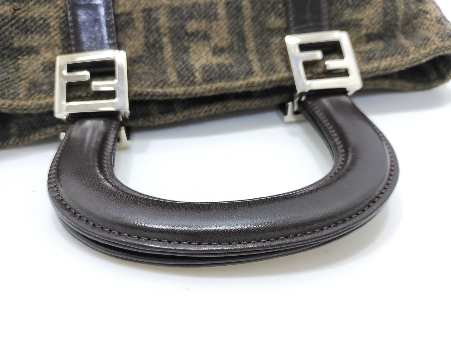 FENDI Zucca pattern Zucca wool handbag with FF hardware