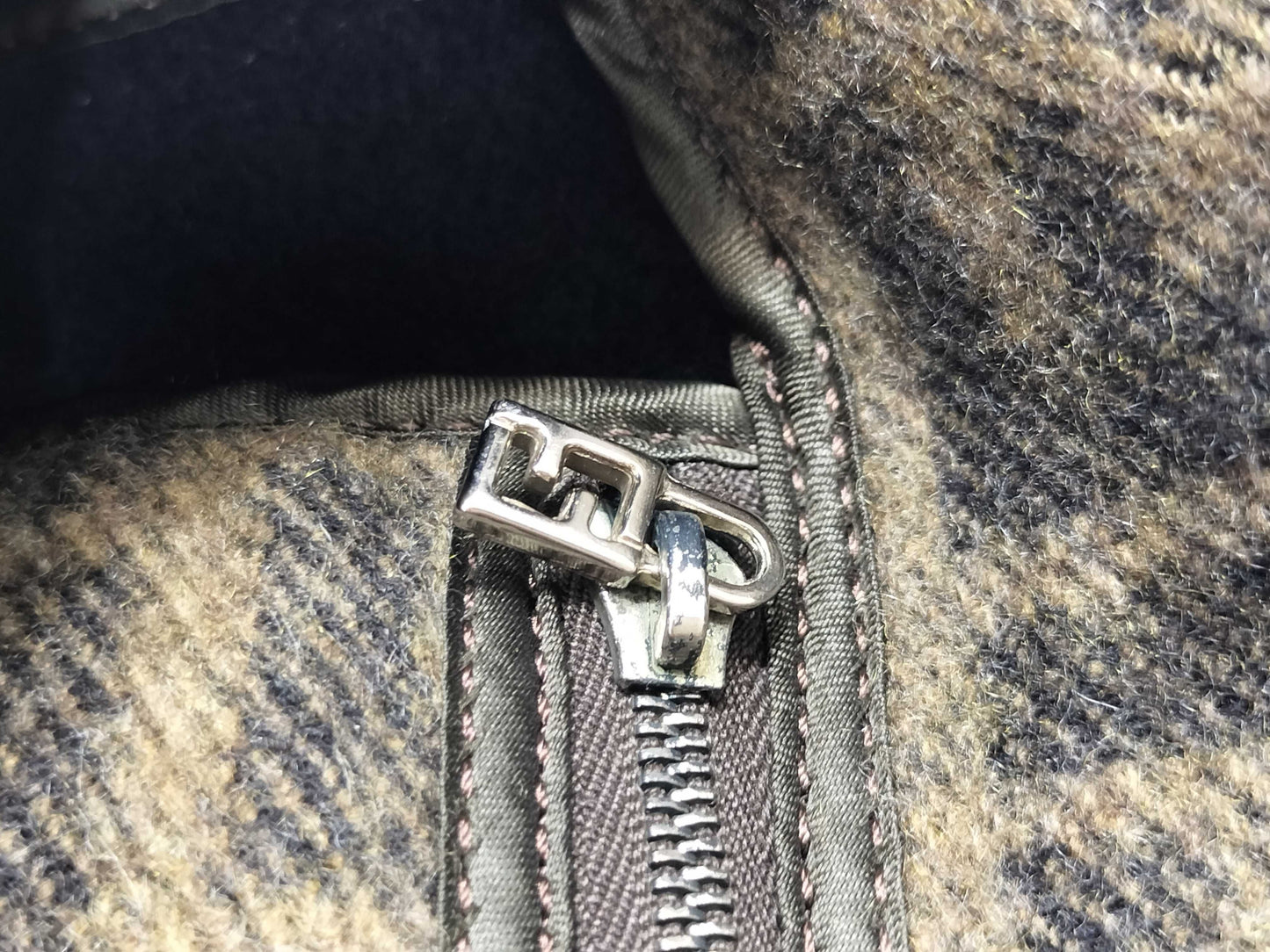 FENDI Zucca pattern Zucca wool handbag with FF hardware